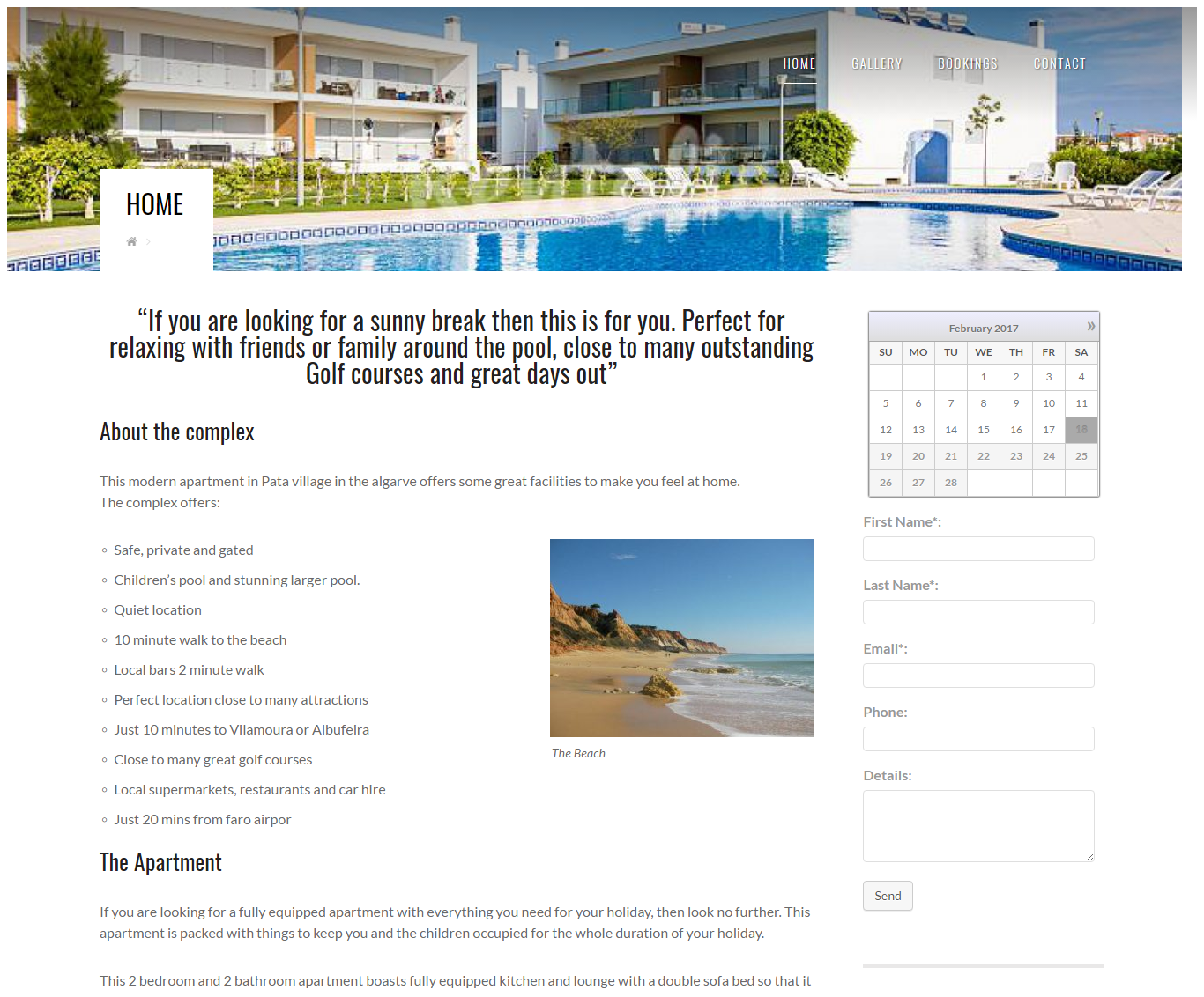 screenshot of Holiday Apartment Portugal