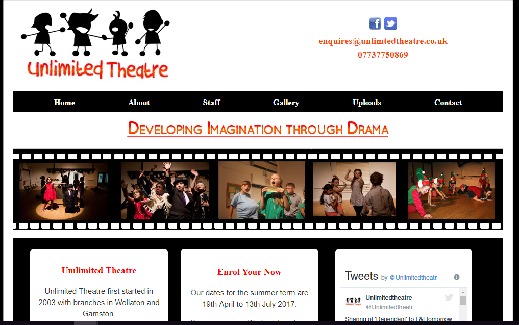 screenshot of unlimited theatre